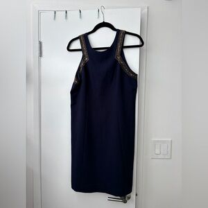 Lilly Pulitzer Navy Dress with Gold Detailing